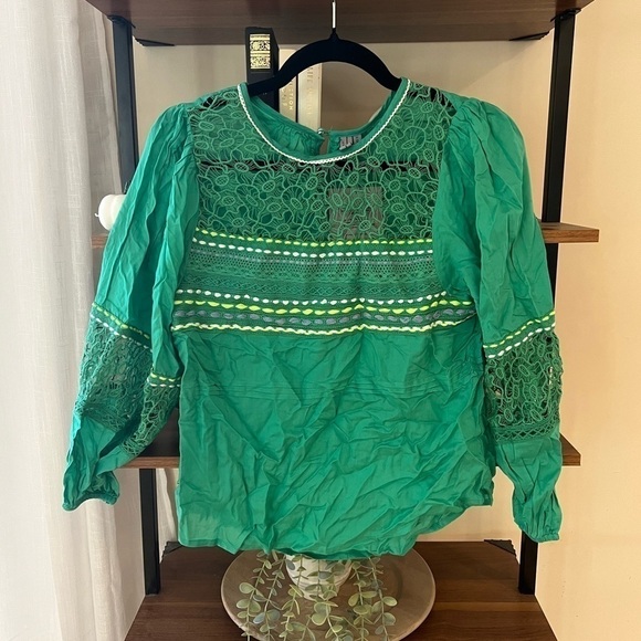 Anthropologie Blank London Sunshine Peasant Top NWT XS JB - Picture 5 of 8